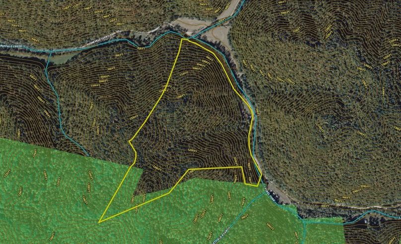 045 Owsley 66 Land ID map zoomed in with water features and contour lines