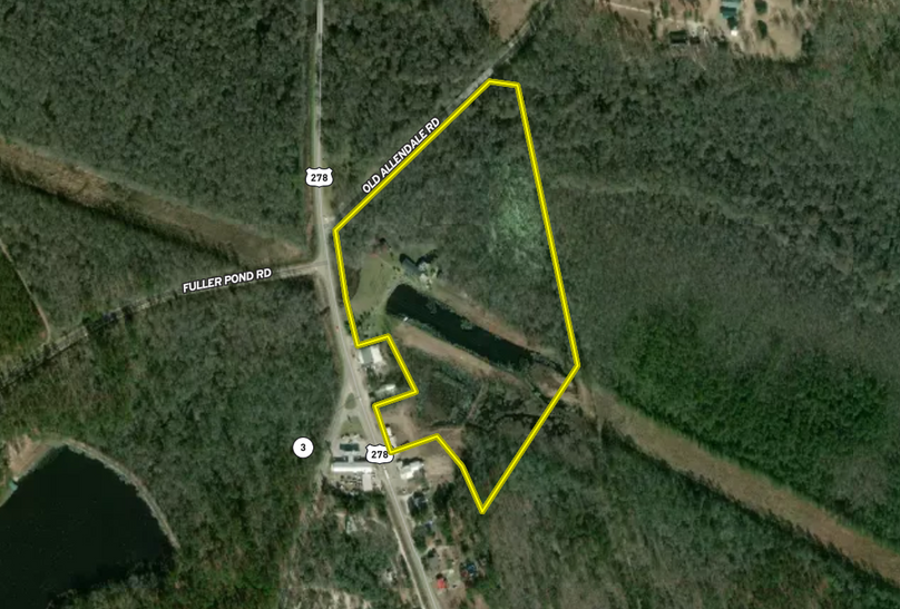 Barnwell Co, SC 29.27 Aerial in Yellow