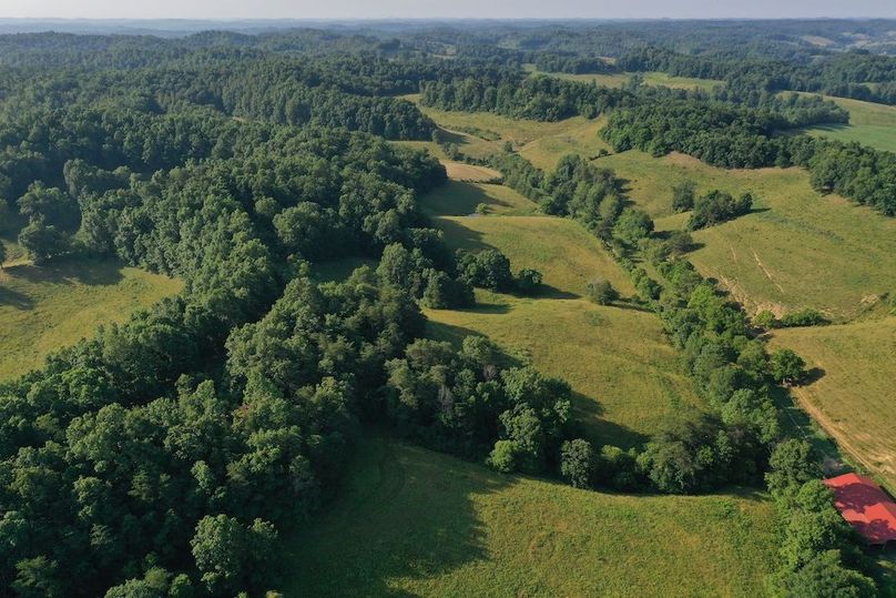 020 aerial drone shot from the middle of the property looking south up the valley