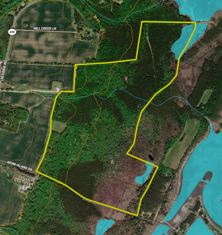 Aerial - Contours and Water Features