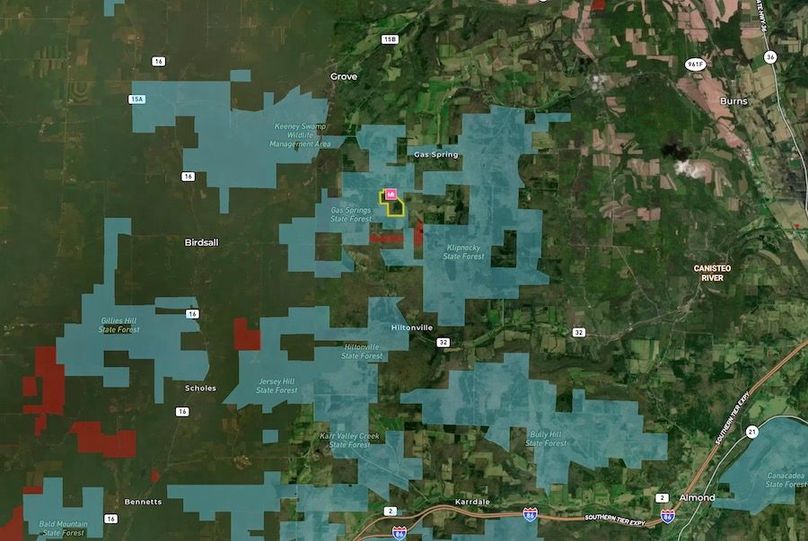 Zoomed out State Lands