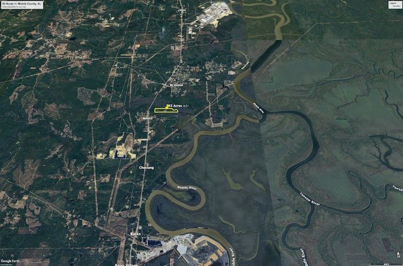 Aerial #4 Approx. 63 Acres Mobile County, AL