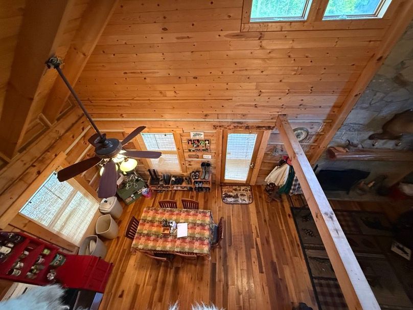 048 view from loft area looking down into the dining room