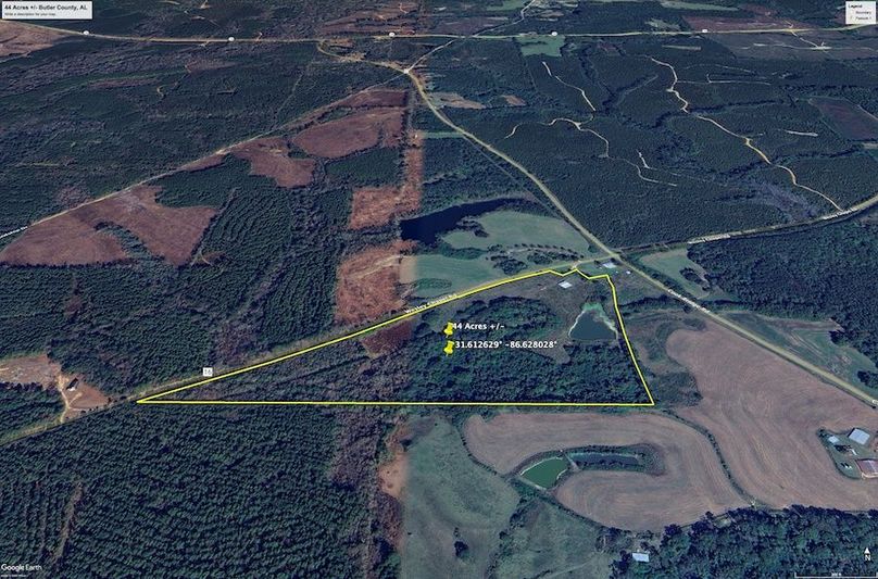 Aerial #2 Approx. 44 Acres Butler County, AL