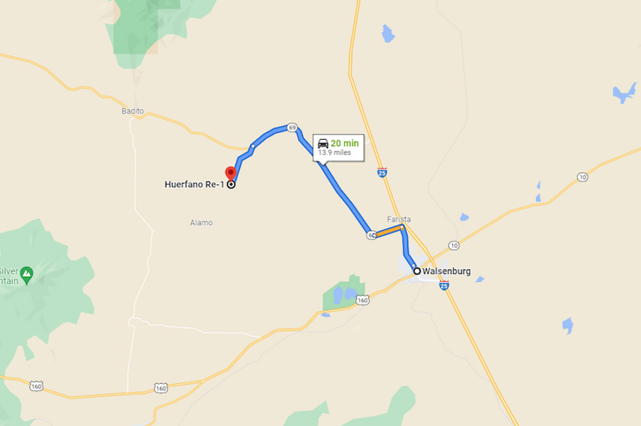 Huerfano 166 Vargas Directions to Walsenburg