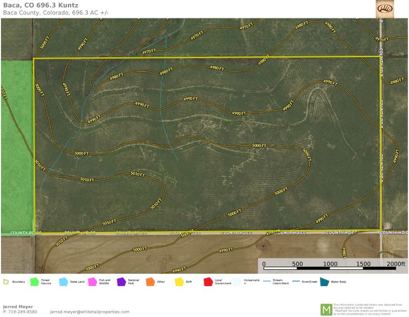 Baca, CO 320 Kuntz Topo