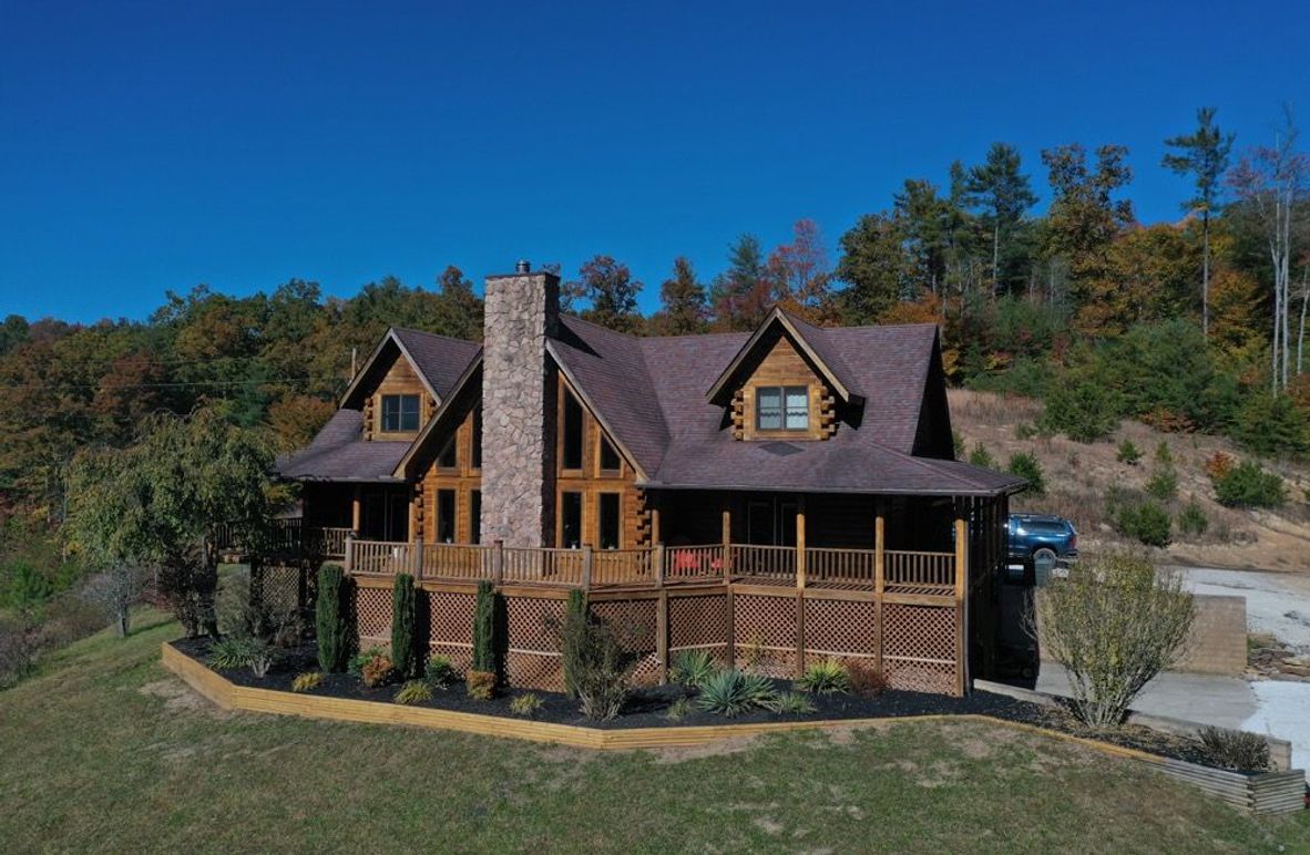 001 the southwest facing beautiful log home