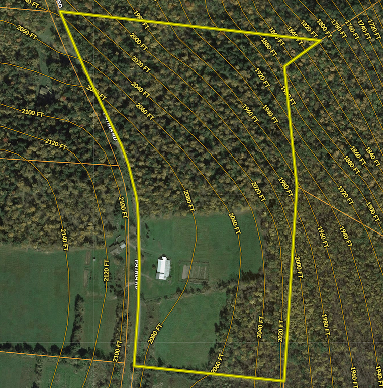 SC 32.8 BrooksContour Lines Map