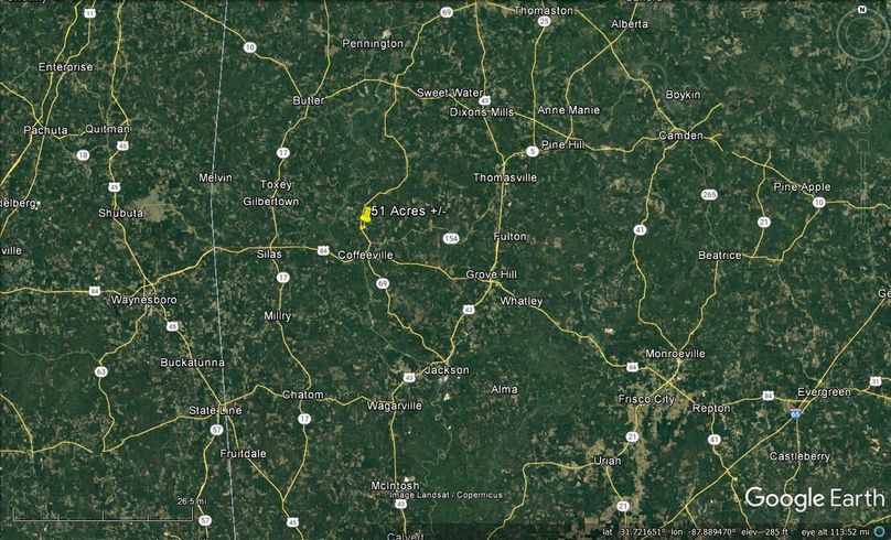 Aerial #7 Approx. 51 Acres Clarke County, AL