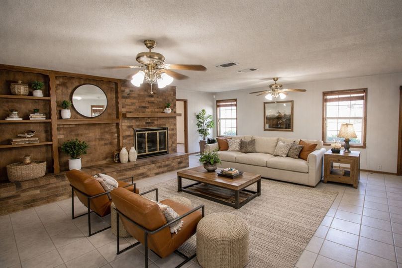 Modern rustic Texas living room (1)