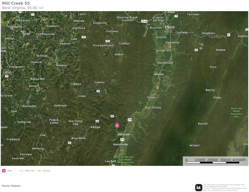 Rand Co WV 52.06 JJ Lands map 3 overview location