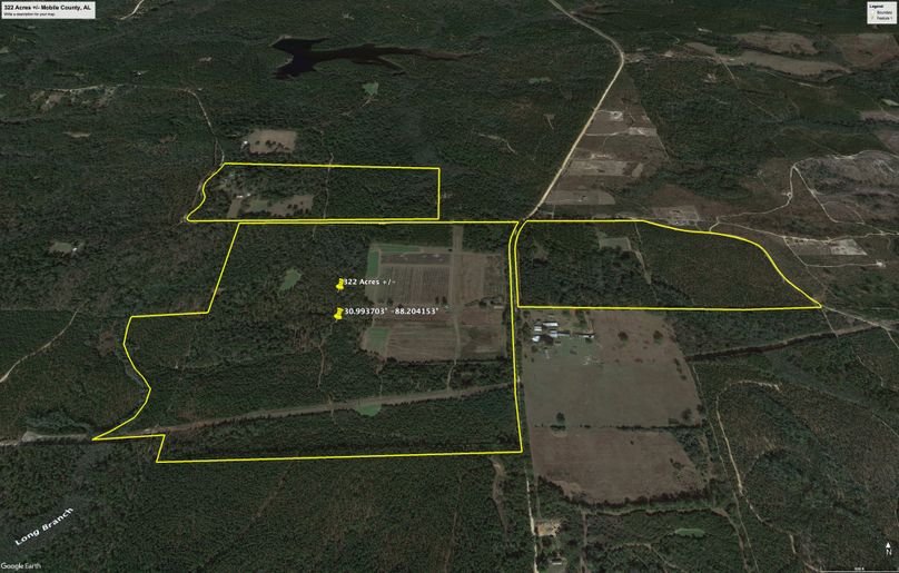 Aerial #2 Approx. 322 Acres Mobile County, AL