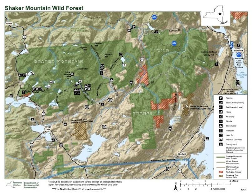 Shaker Mountain Wild Forest Map