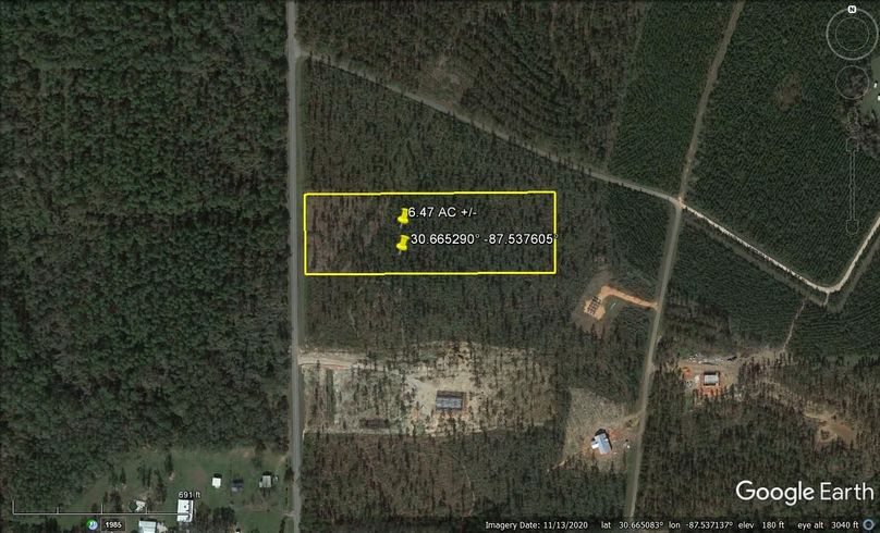 Aerial #1 Approx. 6.47 Acres Baldwin County, AL