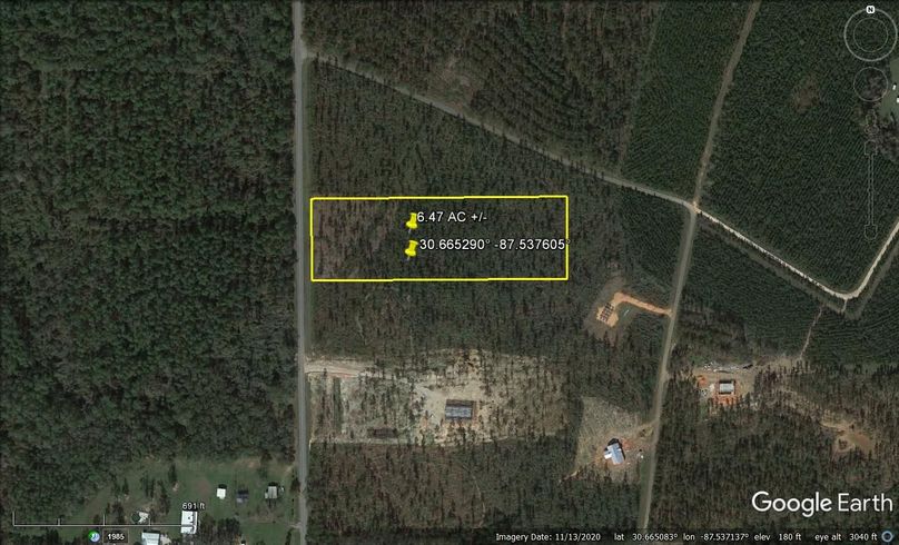 Aerial #1 Approx. 6.47 Acres Baldwin County, AL