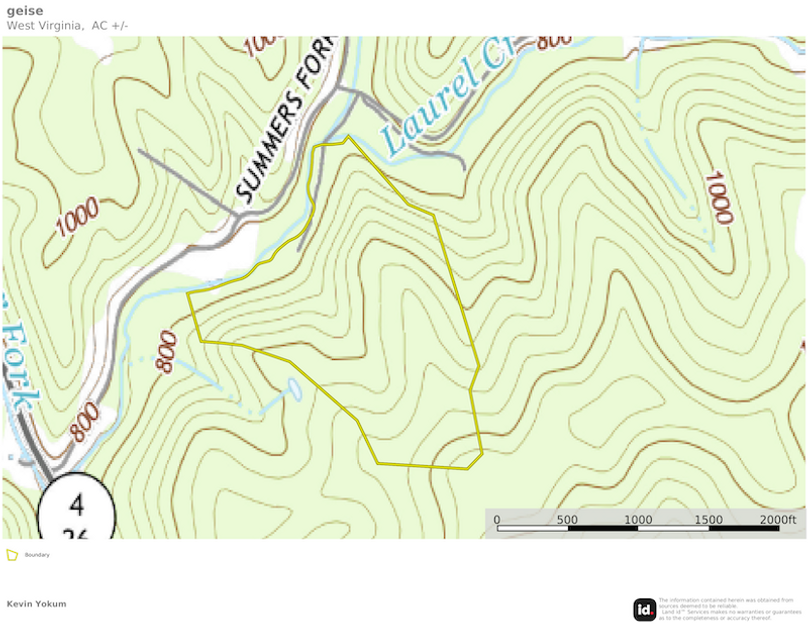 Clay co WV 50 giese map 2 topo