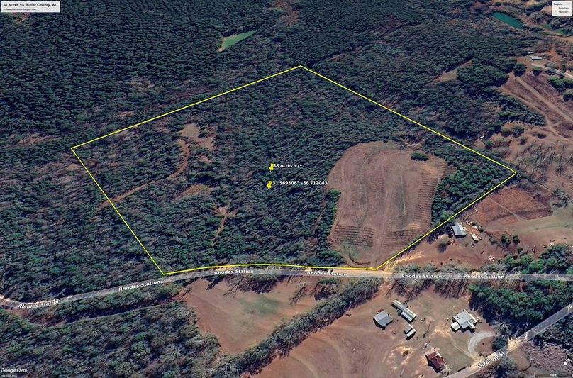 Aerial #3 Approx. 38 Acres Butler County, AL