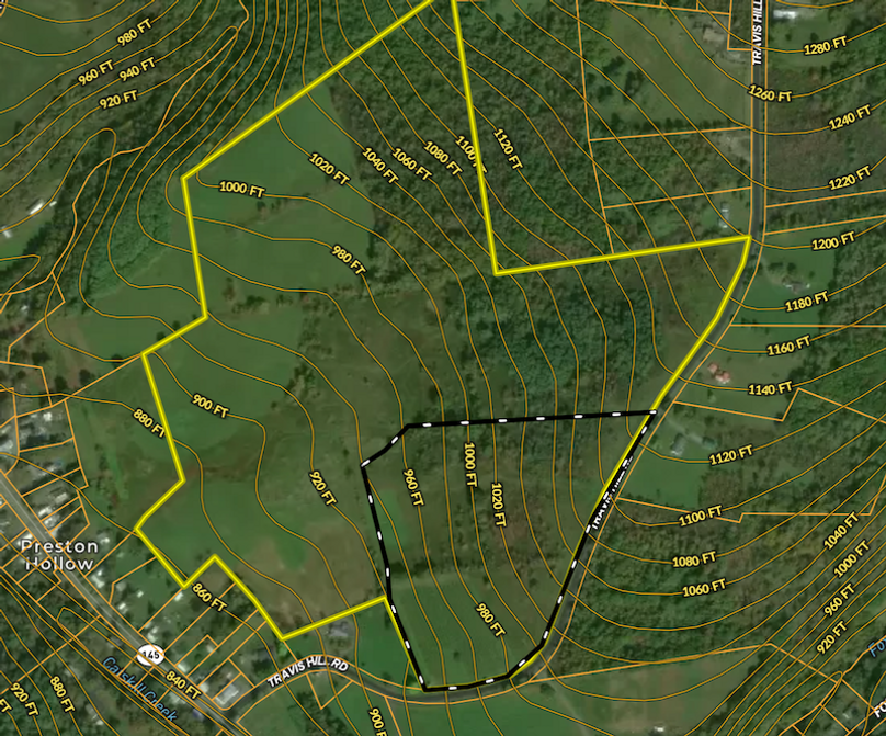 AC 15.23 James Contour lines map