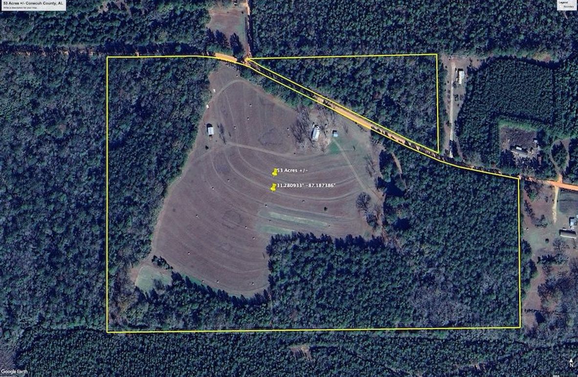 Aerial #1 Approx. 53 Acres Conecuh County, AL