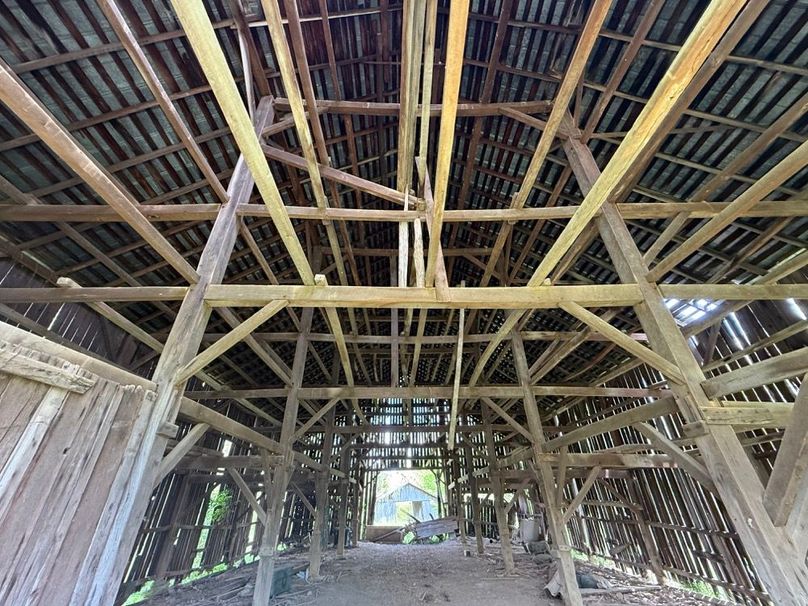 016 the inside of the large tobacco barn in the center of the property
