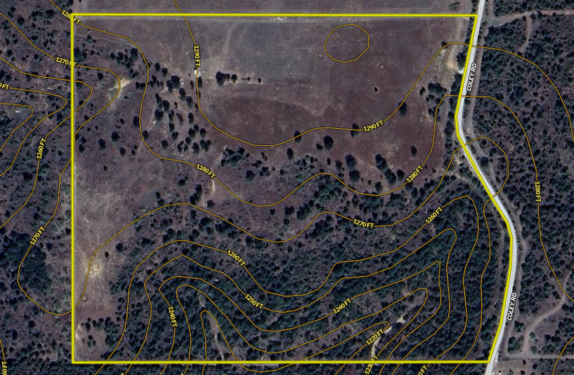 Map with Contour Lines