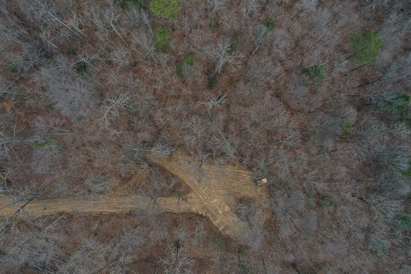 012 aerial straight down view of the open cabin building spot 