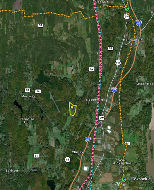 Greene Co 69.9 Lime Kiln Land llc Transmission lines and substations map