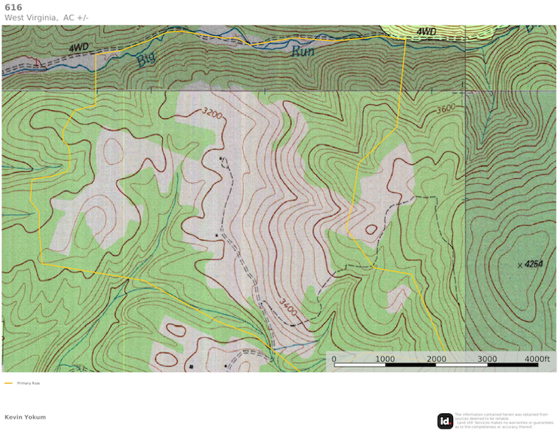 Rand Co WV 616 WV land fund map 2 topo