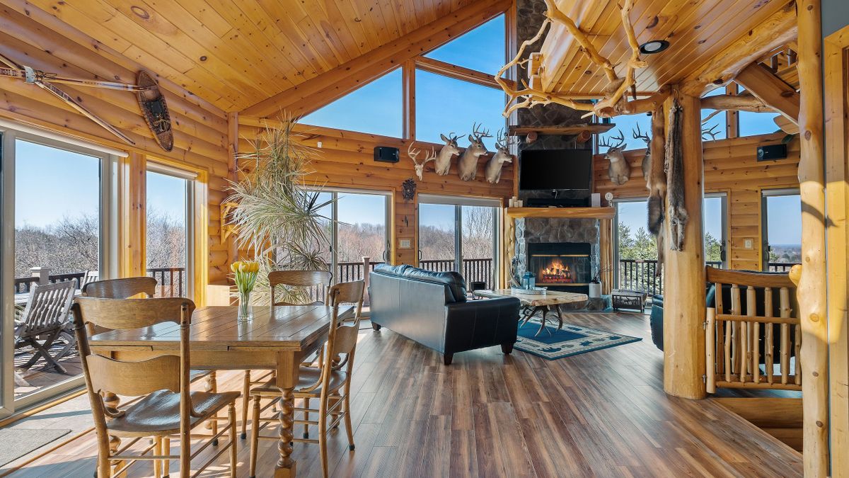 Custom Log Home With Amazing Views In West Central MI Whitetail