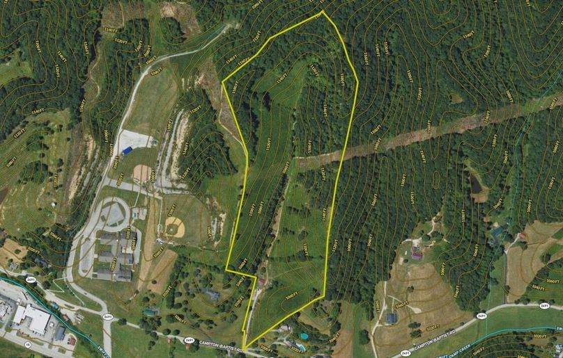 031 Wolfe 35 Land ID map zoomed in with contour lines