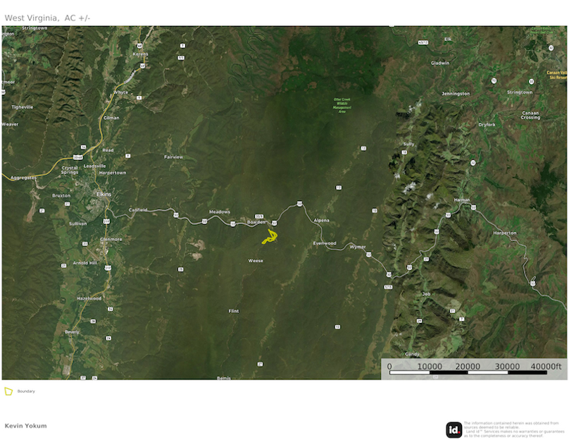 Rand Co WV 69 Bazzle map 3 overview location