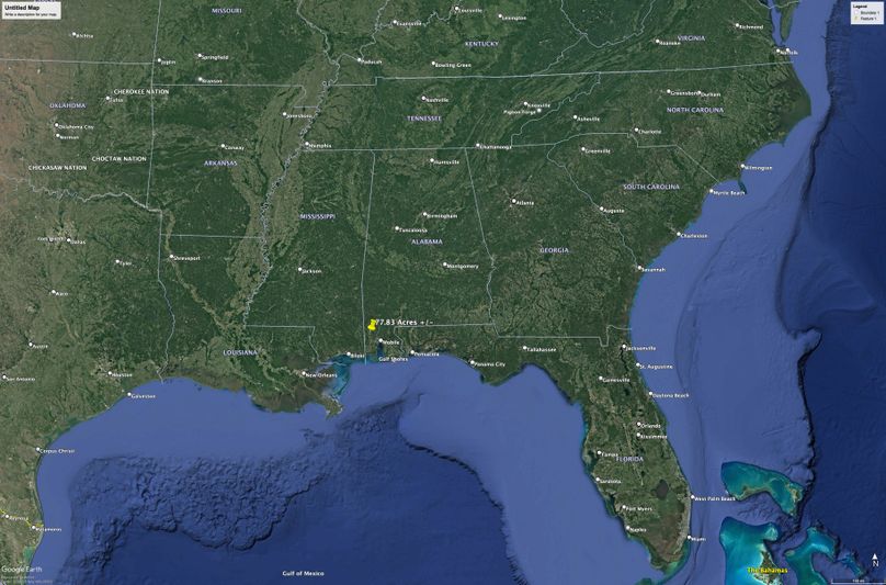 Aerial #9 Approx. 77.83 Acres Mobile County, AL
