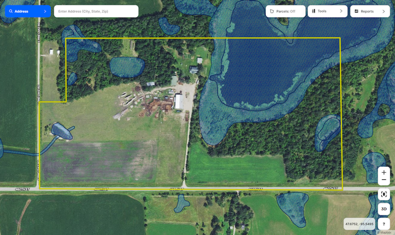 Clearwater Co 77 wetlands map