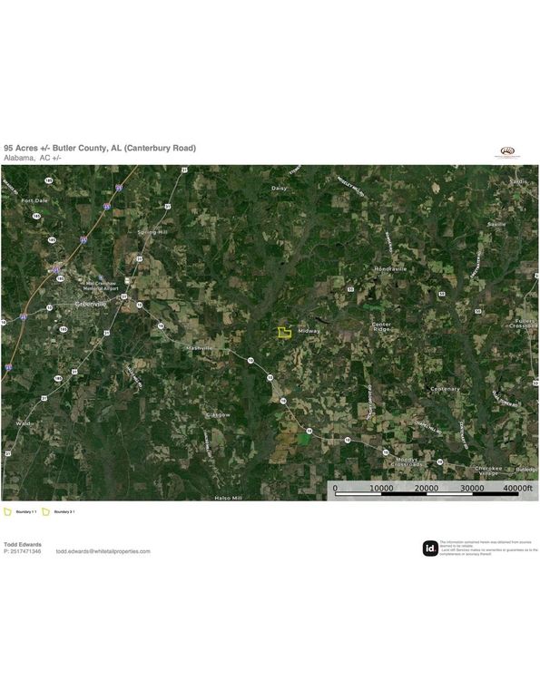 Aerial #3 Approx. 95 Acres Butler County, AL