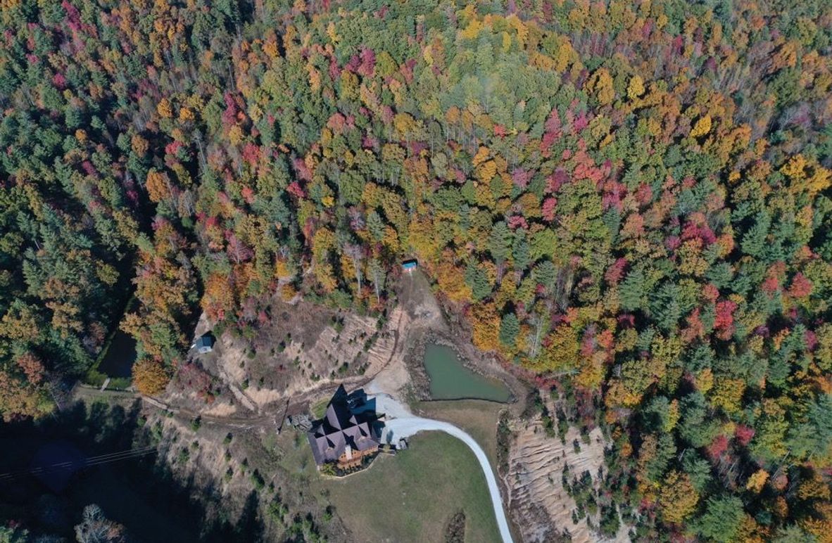 005 a straight down aerial drone shot of the home and ponds