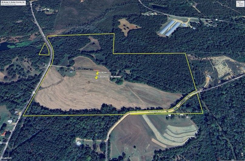 Aerial #2 Approx. 95 Acres Butler County, AL
