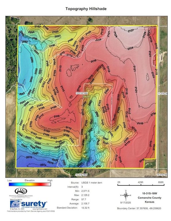 Comanche 156 Hillshade