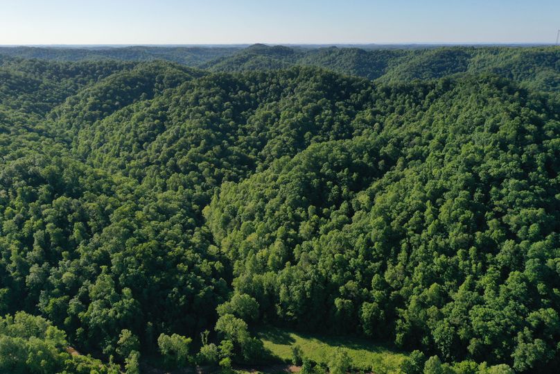 018 mid elevation aerial drone shot looking east up the valley