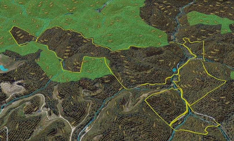 030 Owsley 311 Land ID map in 3D viewed from the east