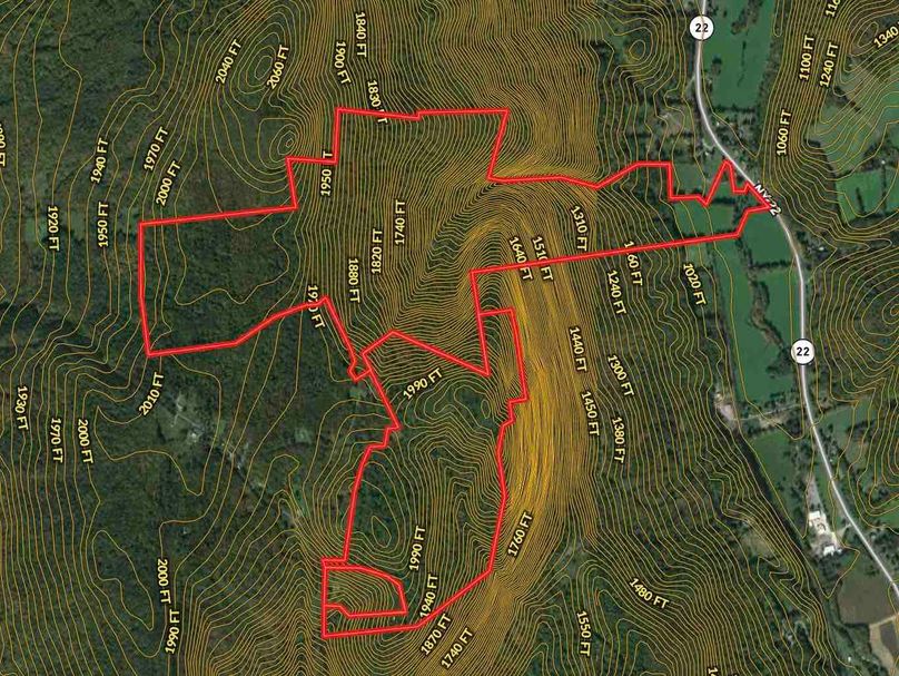 Renssealer County NY 385.51 Burgess Contour Map
