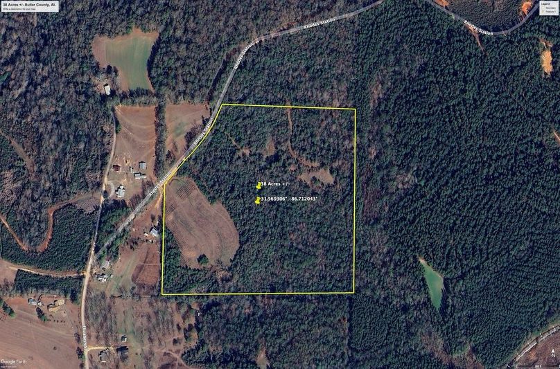 Aerial #1 Approx. 38 Acres Butler County, AL
