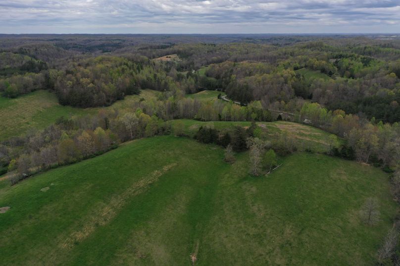 031 aerial drone shot from the center of the property looking to the north