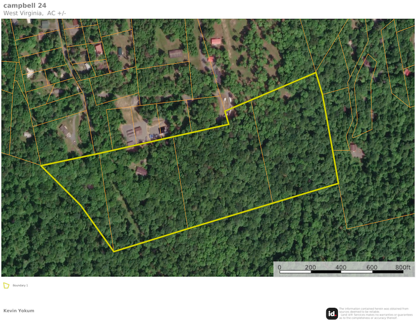 Nich Co WV 24 ac and house map 1 site