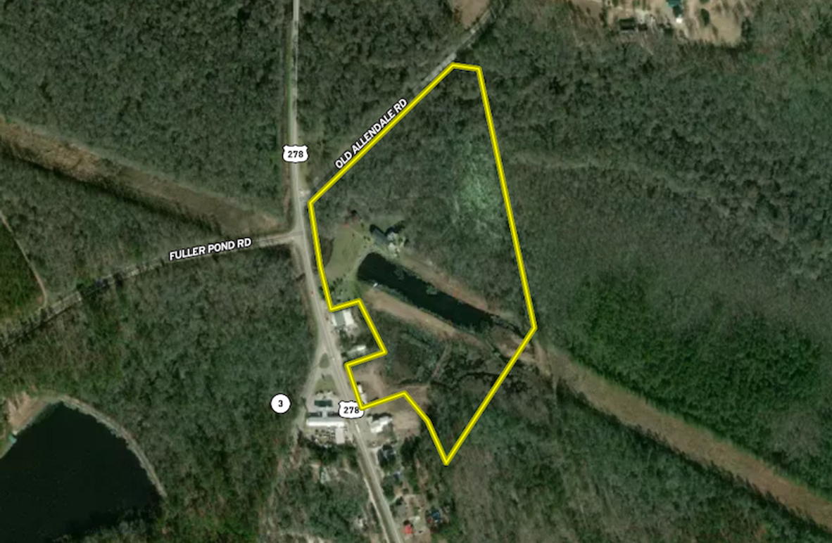 Barnwell Co, SC 29.27 Aerial in Yellow