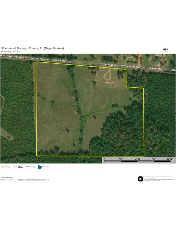 Aerial #1 Approx. 33 Acres Marengo County, AL