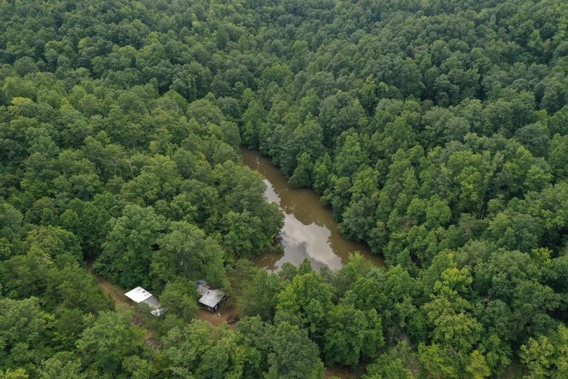 017 aerial shot of the pond and small cabinJPG