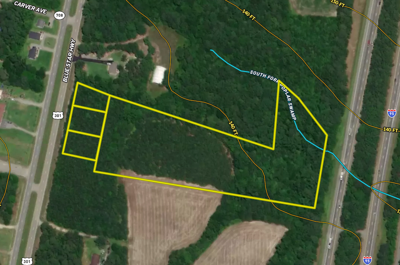 Aerial Contours and Water Features