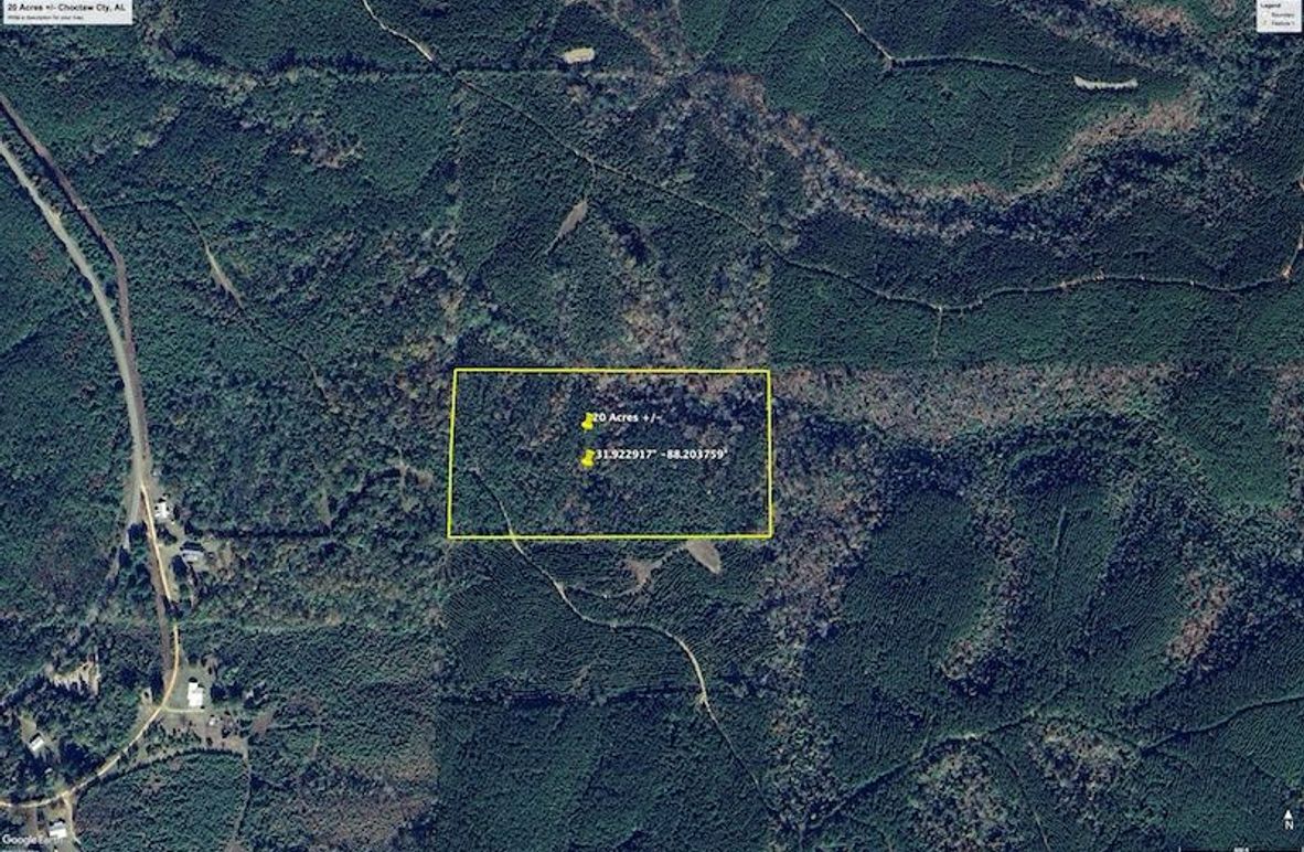 Aerial #1 Approx. 20 Acres Choctaw County, AL
