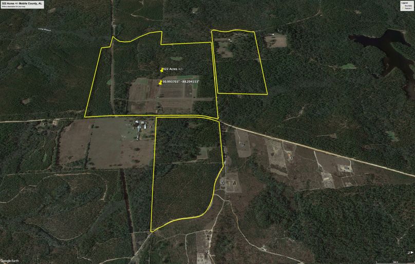 Aerial #5 Approx. 322 Acres Mobile County, AL