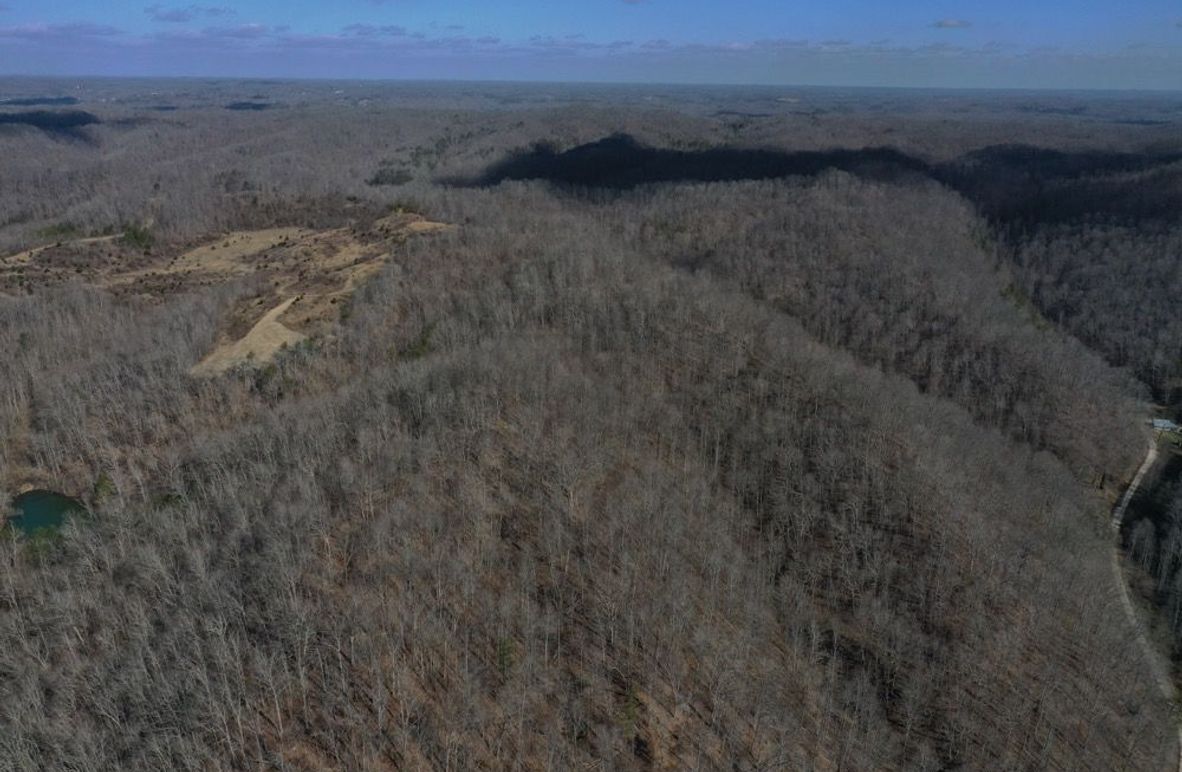 001 aerial drone shot from the south boundary looking north